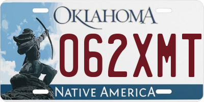 OK license plate 062XMT