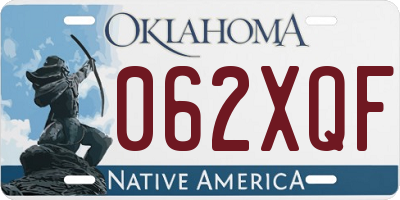 OK license plate 062XQF