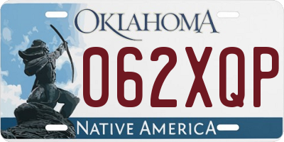 OK license plate 062XQP