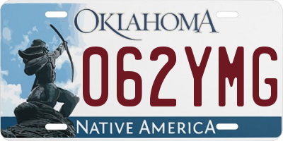 OK license plate 062YMG