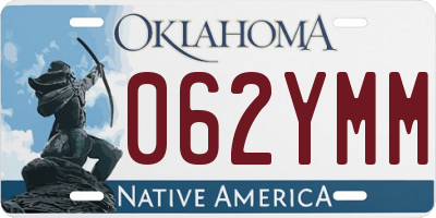 OK license plate 062YMM