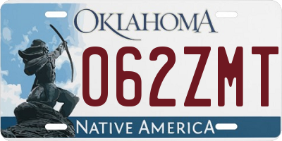 OK license plate 062ZMT