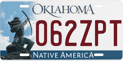 OK license plate 062ZPT