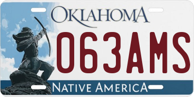 OK license plate 063AMS