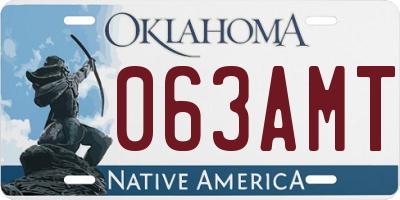 OK license plate 063AMT