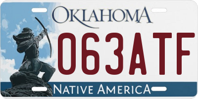 OK license plate 063ATF
