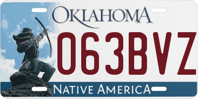 OK license plate 063BVZ