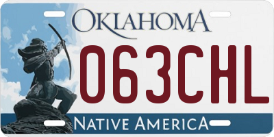 OK license plate 063CHL