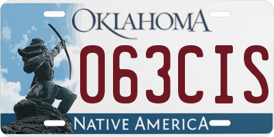 OK license plate 063CIS