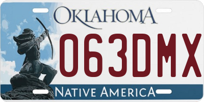 OK license plate 063DMX