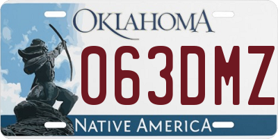 OK license plate 063DMZ
