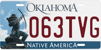 OK license plate 063TVG