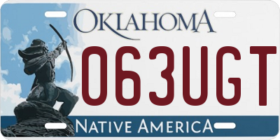 OK license plate 063UGT