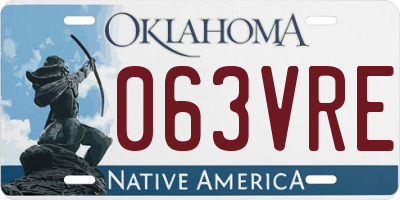 OK license plate 063VRE