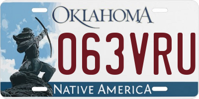 OK license plate 063VRU