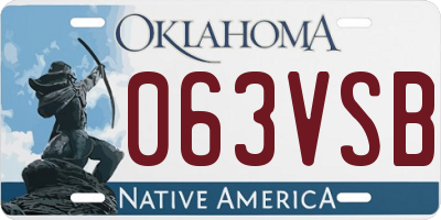 OK license plate 063VSB