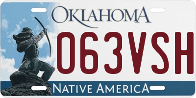 OK license plate 063VSH