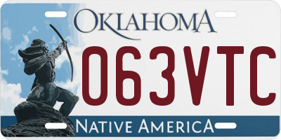 OK license plate 063VTC