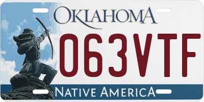 OK license plate 063VTF