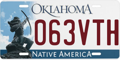 OK license plate 063VTH
