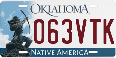 OK license plate 063VTK