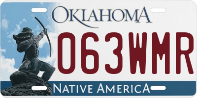 OK license plate 063WMR