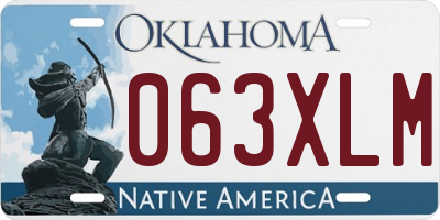 OK license plate 063XLM