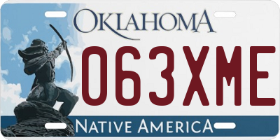 OK license plate 063XME