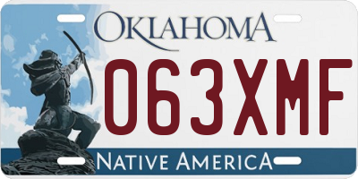 OK license plate 063XMF