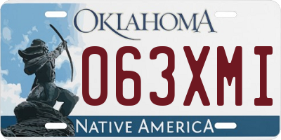 OK license plate 063XMI