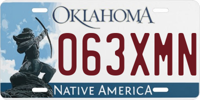 OK license plate 063XMN