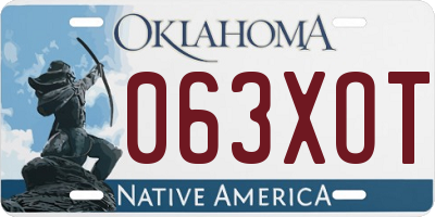 OK license plate 063XOT