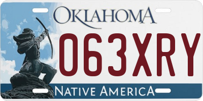 OK license plate 063XRY