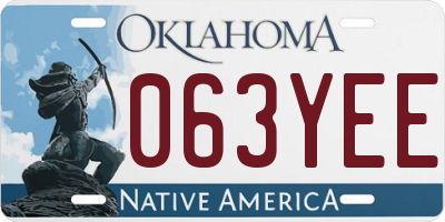 OK license plate 063YEE