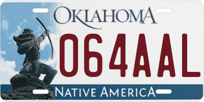 OK license plate 064AAL