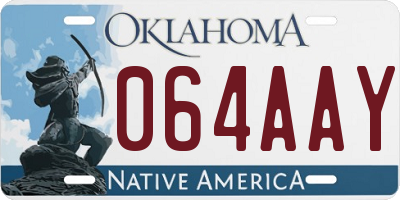 OK license plate 064AAY