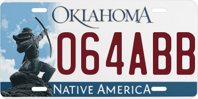 OK license plate 064ABB