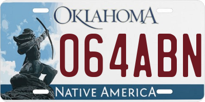 OK license plate 064ABN