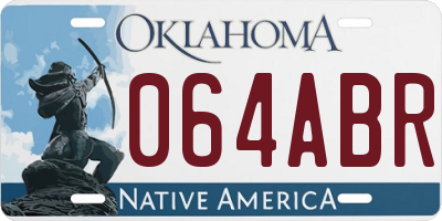 OK license plate 064ABR