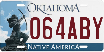 OK license plate 064ABY