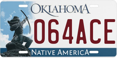 OK license plate 064ACE