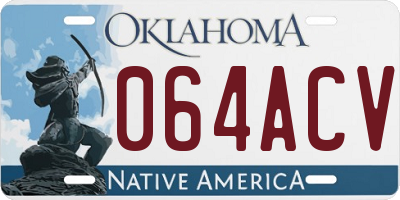 OK license plate 064ACV