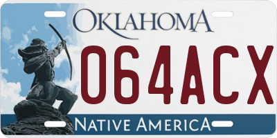 OK license plate 064ACX