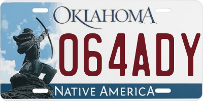 OK license plate 064ADY