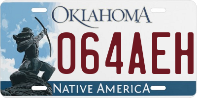 OK license plate 064AEH
