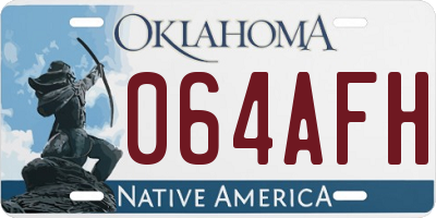OK license plate 064AFH