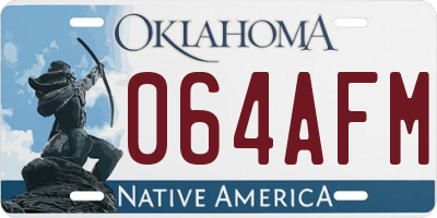 OK license plate 064AFM