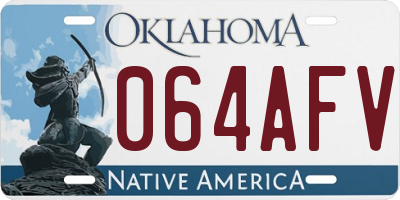 OK license plate 064AFV