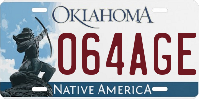 OK license plate 064AGE