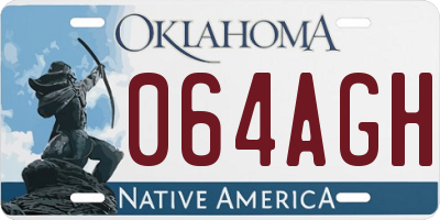 OK license plate 064AGH